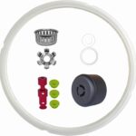 10PCS Replacement Parts for Instant Pot Pro/Pro Plus 6 QT, Duo Evo Plus 6 QT, Steam Release Handle, Sealing Ring, Float Valve W/Silicone Cap and Anti-Block Shield By Pnltae