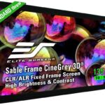 Elite Screens 135-Inch ALR Projector Screen 16:9 – Ceiling & Ambient Light Rejecting, Fixed Frame Wall Mounted, ISF-Certified CineGrey 3D for Home Theater, Standard Throw Projectors, ER135DHD3
