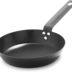 Merten & Storck Pre-Seasoned Carbon Steel 8” Frying Pan Skillet, Use on Induction, Stove and Grill, Durable, Even-Heating, for Searing, Grilling, Oven Use, and Campfire, Indoor/Outdoor
