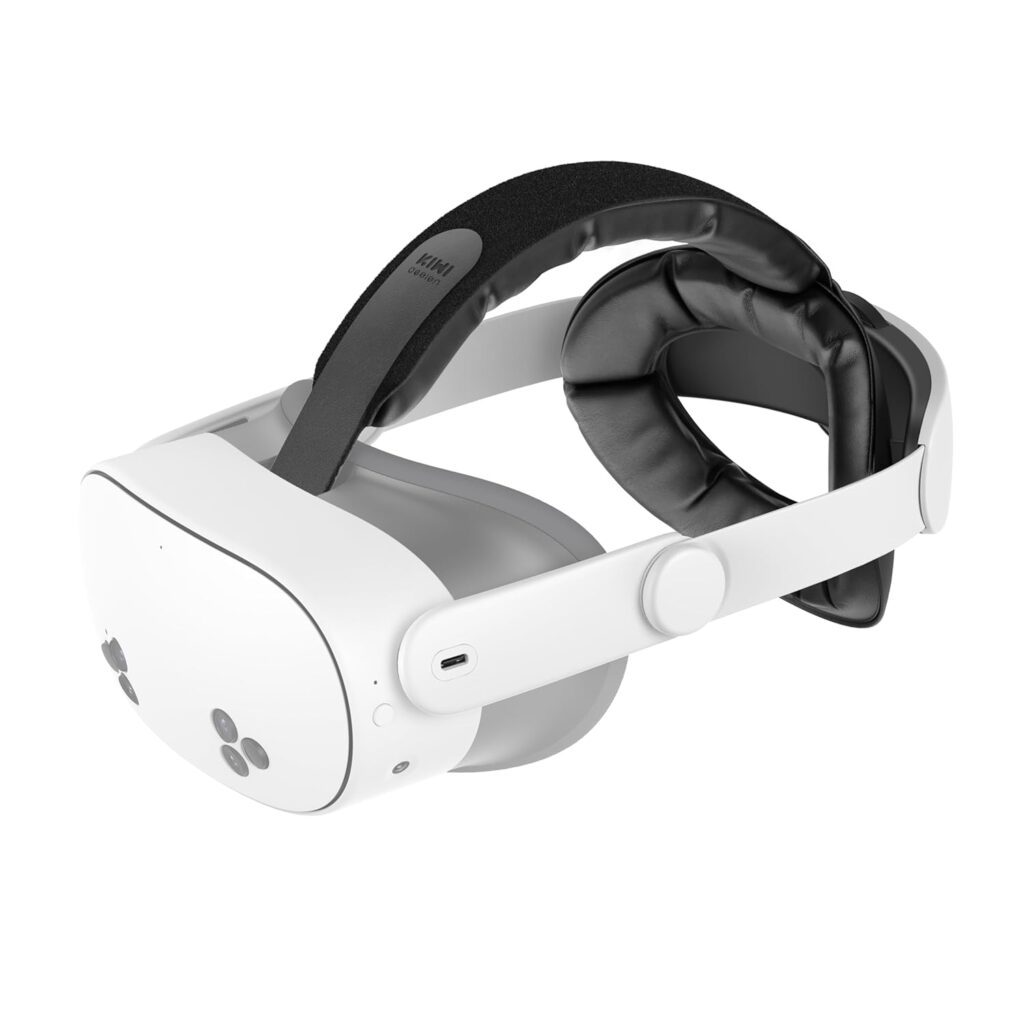 KIWI design K4 Head Strap, VR Headset Accessories for Meta Oculus Quest 3/3S, Non-Battery & Enhanced Support & Adjustable & Comfort Strap