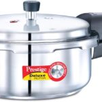 PRESTIGE PRDA3 Prestige 3L Alpha Deluxe Induction Base Stainless Steel Pressure Cooker, 3.0-Liter