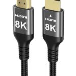 8K HDMI Cable 48Gbps 50 FT, Nylon Braided High Speed HDMI® Cable 4k 120Hz 2k 165Hz 8k 60Hz 12bit eARC ARC Dolby Atmos HDR10+ HDCP2.3 Compatible for Gaming PC TV Soundbar Monitor Mac PS5 Xbox