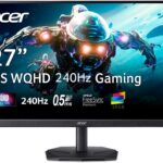 acer Nitro 27 Inch WQHD 2560 x 1440 ZeroFrame Design IPS Gaming Monitor | AMD FreeSync Premium | Up to 240Hz Refresh | Up to 0.5ms | One Display Port 1.2 and Two HDMI 2.0 Ports | KG271U W3bmiipx