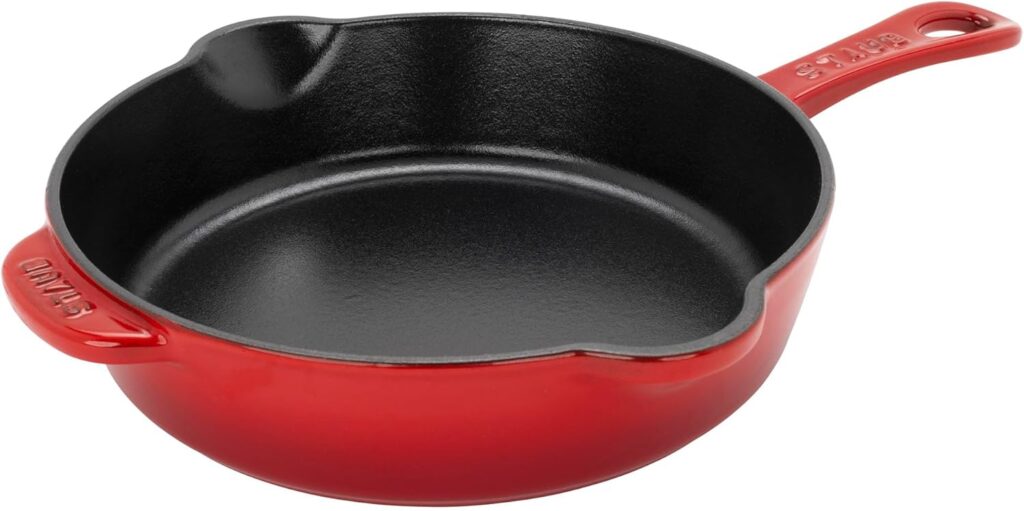 STAUB Cast Iron 8.5-inch Traditional Deep Skillet – Cherry