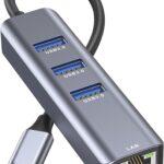 USB C to Ethernet Adapter, Vilcome RJ45 to USB C Thunderbolt 3/Type-C Gigabit Ethernet LAN Network Adapter, Compatible for MacBook Pro 2021/2020/2019/2018/2017, MacBook Air, Dell XPS and More