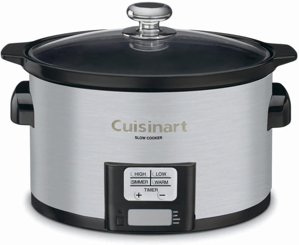 Cuisinart PSC-350FR Programmable Slow Cooker (Renewed), 3-1/2 quart, Silver