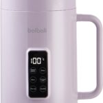 balbali Portable Electric Pot for Cooking Dorm Room – 28oz Non-stick Travel Electric Kettle, Mini Hot Pot with Temperature and Time Control – Self Heating Soup/Rice/Ramen Cooker/Warmer Purple