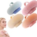 Super Soft Sunflower Suction Cup Bath Ball, 2025 New Exfoliating Bath Bath Sponge Cleaning Brush with Finger Rings for Women and Men (Set, 4 pcs)