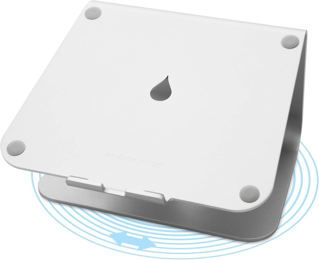 Rain Design mStand360 Laptop Stand with Swivel Base, Silver (Patented) – 10036