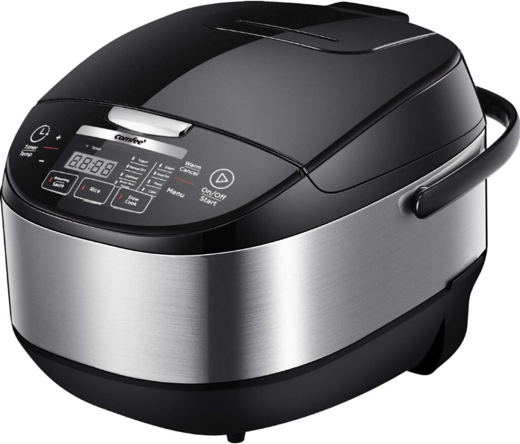 COMFEE’ Rice Cooker, Japanese Large Rice Cooker with Fuzzy Logic Technology, 11 Presets, 10 Cup Uncooked/20 Cup Cooked, Auto Keep Warm, 24-Hr Delay Timer