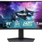 SAMSUNG 49″ Odyssey G9 (G95C) Series DQHD 1000R Curved Gaming Monitor, 240Hz, 1ms(GtG), DisplayHDR 1000, AMD FreeSync Premium Pro, Eye Saver Mode, Auto Source Switch+, LS49CG950ENXZA, 2024