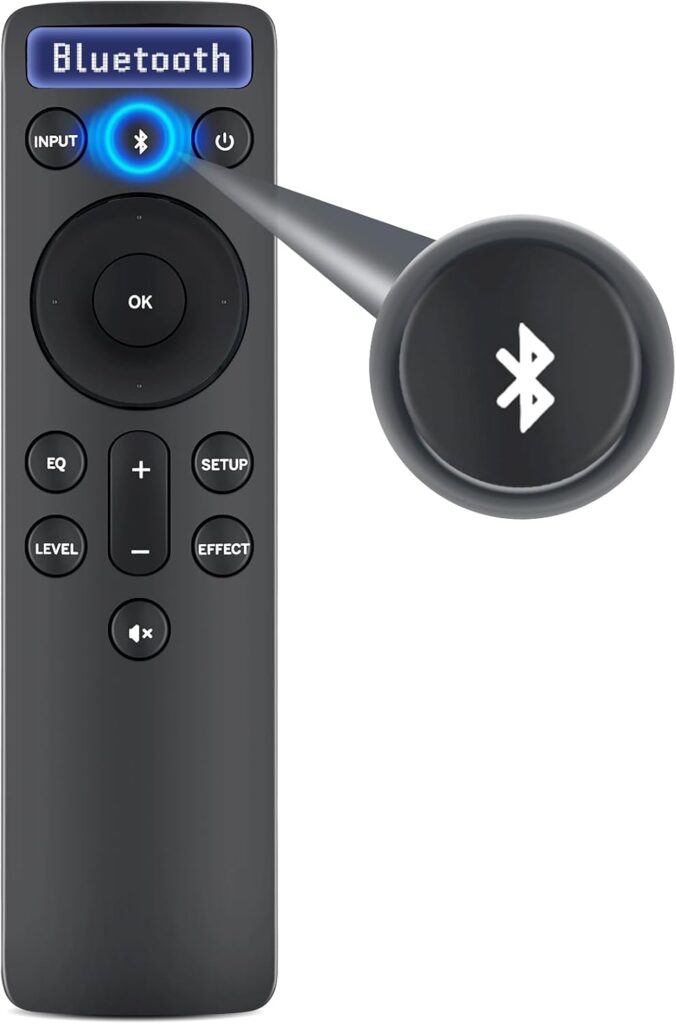 D512-H Replacement Remote Control for VIZIO Sound Bar，Backlit Display Remote for Vizio 5.1/2.1 Home Theater, for Vizio Channel Surround System, for Vizio M V P Series Home Audio Sound System