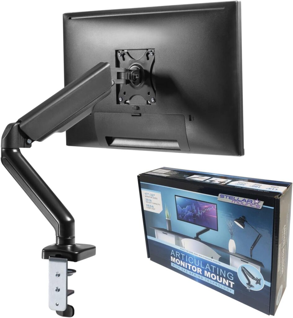 Spring LCD Monitor Arm with USB and Multimedia Ports