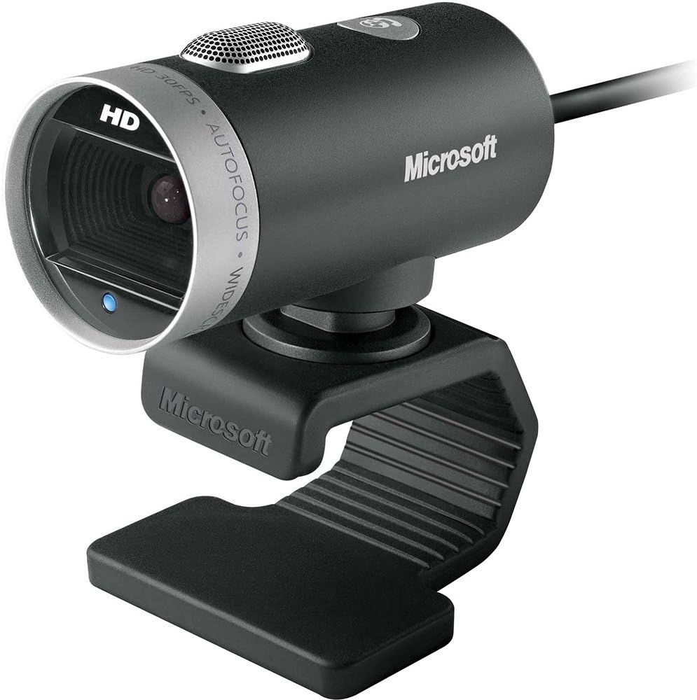 Microsoft LifeCam Cinema Webcam for Business – Black with built-in noise cancelling Microphone, Light Correction, USB Connectivity, for video calling on Microsoft Teams/Zoom, Windows 8/10/11