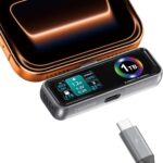 Magnetic Portable iPhone SSD for ProRes 4K 60fps Video Recording, 1TB External Super Storage for iPhone 17/16 Pro/Pro Max,iMac/MacBook, LCD Display, USB-C PD 3.0 Port, Built-in Cooling Fan