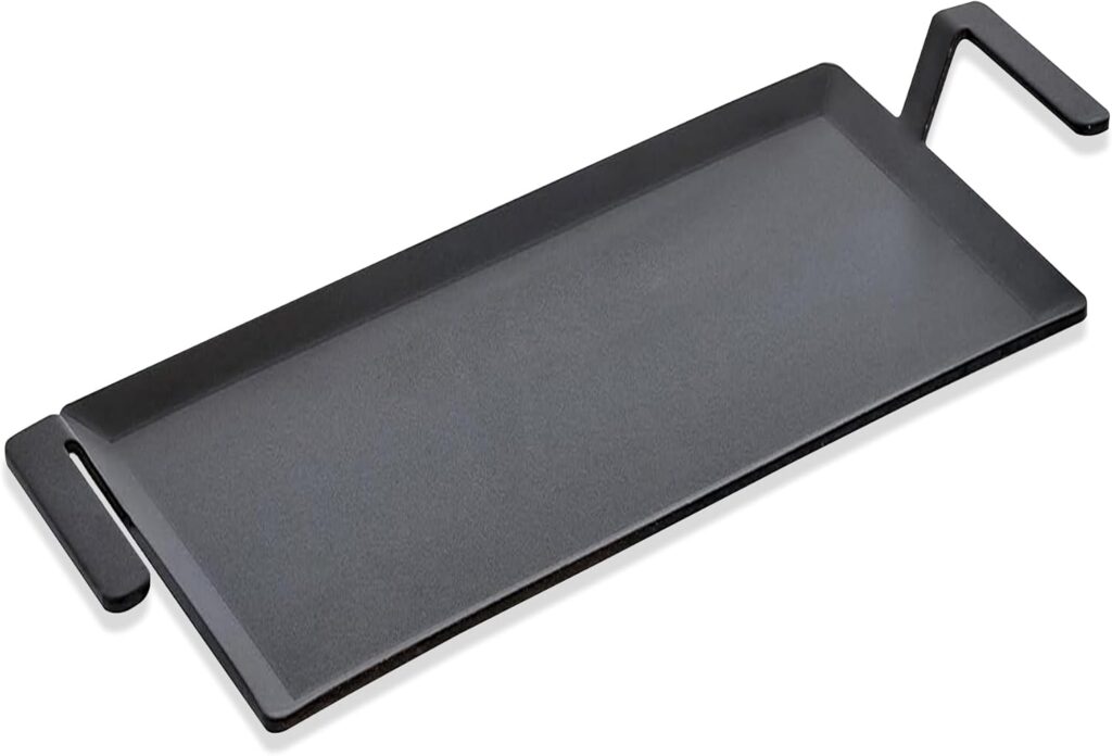 24” Carbon Steel Griddle for Gas Grill, Double Burner Cooking Griddle Pan for Gas/Stovetop Oven/Induction Cooktop/Charcoal Grill, Professional Pre-seasoned Cookware