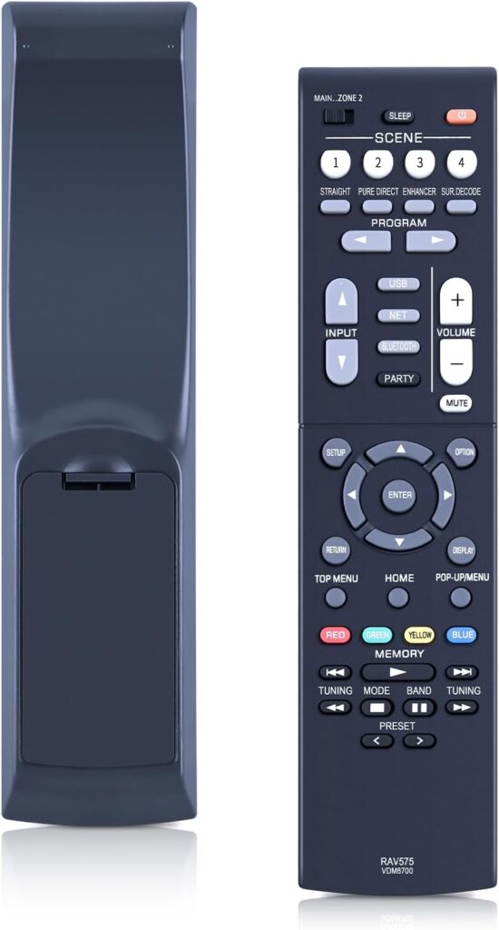 RAV575 VDM8700 Remote Control Replacement Applicable for Yamaha AV Receiver RX-V6A RX-V6ABL TSR-700 TSR-700BL RXV6A RXV6ABL TSR700 TSR700BL