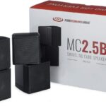 Pure Resonance Audio MC2.5B Dual 2.5” Swiveling Surround Sound Mini Cube Speaker (Pair, Black) (Without Brackets)