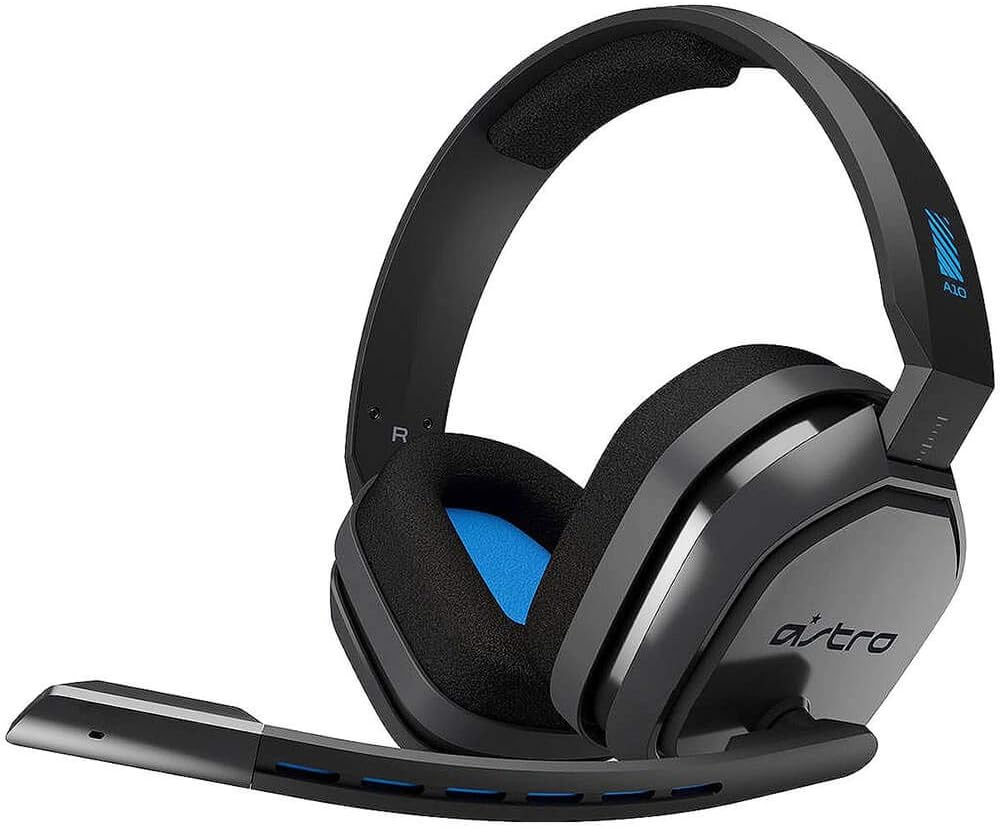ASTRO Gaming A10 Wired Gaming Headset, Lightweight and Damage Resistant, ASTRO, 3.5 mm Audio Jack, for Xbox Series X|S, Xbox One, PS5, PS4, Nintendo Switch, PC, Mac- Black/Blue