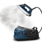 Rowenta Steam Station, Stainless Steel Soleplate, Professional Iron Steamer for Clothes, 1.1L Removable Tank, Fast Heat Up, 1800 Watts, Blue Clothes Iron, DG8624