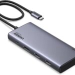 UGREEN 8 in 1 USB C Docking Station with Dual Monitor, 4K Triple Display USBC Hub with 2 HDMI, DP, 2 USB A&C 3.2 Ports, 100W PD, USB-C Dock Compatible for MacBook, Dell, HP, Lenovo, Surface etc