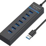 Upgraded USB Hub 3.0, VIENON 7-Port USB Extender Splitter for Laptop, PC, MacBook, Mac Pro, Mac mini, iMac, Surface Pro and More USB Devices