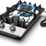 12 Inch Gas Cooktop, LPG/NG Convertible Built-in Gas Stove Top with 2 Burners 18000BTU, 304 Stainless Steel 2 Burner Propane Stove, Propane Stovetop Thermocouple Protect for Apartments, Rvs