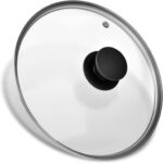 Tempered Glass Lid for Instant Pot 8 Quart – 10.2-Inch Pressure Cooker Accessories,Replacement Parts with Silicone Top Knob & Steam Vent – Heat-Resistant, Dishwasher Safe