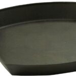 Bayou Classic 7433 12-in Square Cast Iron Skillet Features Helper Handle Perfect For Breakfast Pan Frying Sautéing and Baking