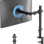 Suptek Single LED LCD Monitor Desk Mount Heavy Duty Fully Adjustable Monitor Stand for 1 / One Screen up to 27 inch