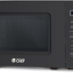 COMMERCIAL CHEF 0.7 Cu Ft Microwave with 10 Power Levels, 700W Microwave with Digital Display, with Child Safety Door Lock, Programmable with Push Button, Black