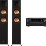 Klipsch Reference Premiere RP-5000F II Floorstanding Speaker with 5.25” Cerametallic Woofers in Ebony with Onkyo TX-NR6100 7.2 Channel THX Certified Network AV Receiver