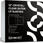 New Hudson Hi-Fi Vinyl Record Outer Sleeve Covers – 250 Pack – Premium Crystal Clear Sleeves – Protect Your LP Albums from Scratches, Dirt & Dust – 3 Layers of 30µm Thick No-Acid Exterior Disc Cover
