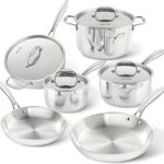 Duxtop Whole-Clad Tri-Ply Stainless Steel Induction Cookware Set, 10PC Kitchen Pots and Pans Set