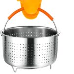 GREATLINK Vegetable Steamer Basket for Pot, Instant Pot Accessories 3Qt, Stainless Steel Mesh Strainers and Colanders for Cooking Broccoli, Eggs, Pasta, Quinoa, Spaghetti (3 Qt – Steamer Basket)