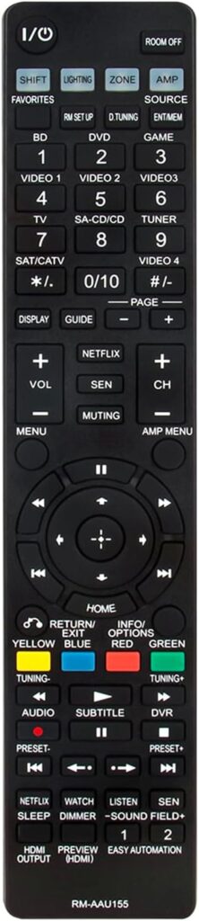 RM-AAU155 Replacement Remote Control Compatible with Sony Multi Channel AV Receiver STR-DA2800ES STRDA2800ES 7.2 Channel 4K AV Receiver