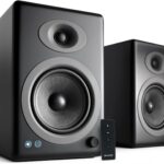 Audioengine A5+ Wireless Bluetooth Bookshelf Speakers – Premium 150W Stereo Speakers for Music, Gaming, Turntables, Home Theater Systems – Powerful Studio Monitors