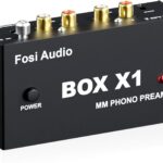 Fosi Audio Box X1 Phono Preamp for MM Turntable Mini Stereo Audio Hi-Fi Phonograph/Record Player Preamplifier with 3.5MM Headphone and RCA Output with DC 12V Power Supply