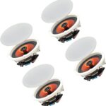 Herdio 6.5″ 600 Watts Bluetooth Ceiling Speakers Wireless Home Recessed Speaker System Suitable for Indoor,Kitchen,Home Theater,Bedroom,Office,Covered Patio(4 Speakers)