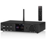 Nobsound 5.1 Channel Bluetooth Amplifier: Home Theater HiFi Surround Sound Amp with DSP – Optical/Coaxial/USB Inputs & DSD256 Support – OLED Display