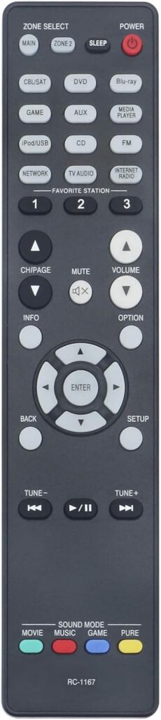 New RC-1167 Replaced Remote Control for Denon AVR-1913 RC-1167 AVR-2113CI AVR-E400 Home Theater AV Receiver System AVR-2113 AVR-2113CI AVR-1913 AVR-2313CI AVR-2313 AVR2113