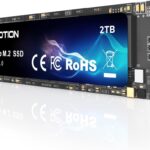 KOOTION 2TB NVMe Internal SSD PCIe 4.0, M.2 2280 NVMe Gen 4 Internal Solid State Drive Up to 5000MB/s, Storage Memory for PC