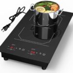2 Burner Induction Cooktop, 12 Inch Portable Electric Stove Top 110V Built-in – 2300W Double Cooktop with 9 Temp Settings & Timer, Perfect for RV, Dorm, Camping & Small Kitchens