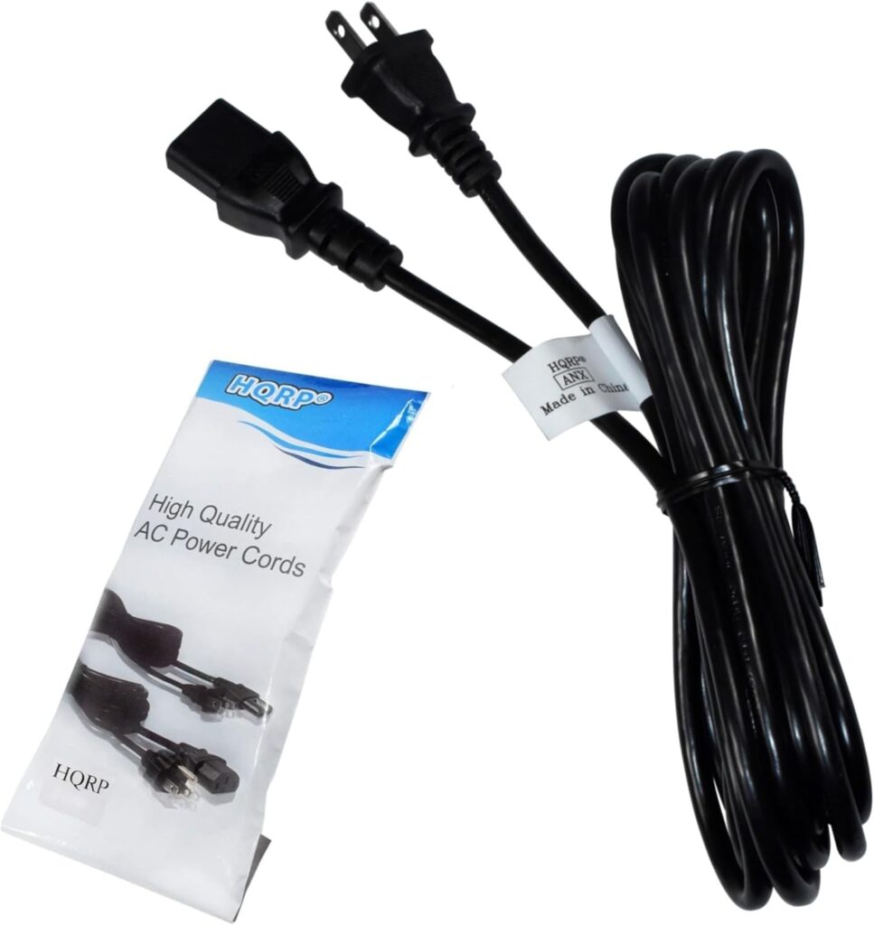 HQRP 10ft AC Power Cord Compatible with Definitive Technology ProSub 600 800 1000 Subwoofer Mains Cable
