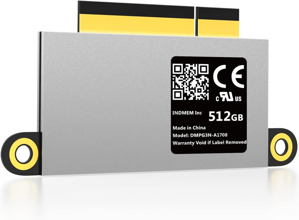INDMEM NVMe PCle SSD 512GB 3D TLC Flash Hard Drive with Tools for Upgrade 2016 2017 13″ MacBook PRO A1708（EMC 2978/3164 Non-Touch Bar Models(Late 2016-Mid 2017 Year)