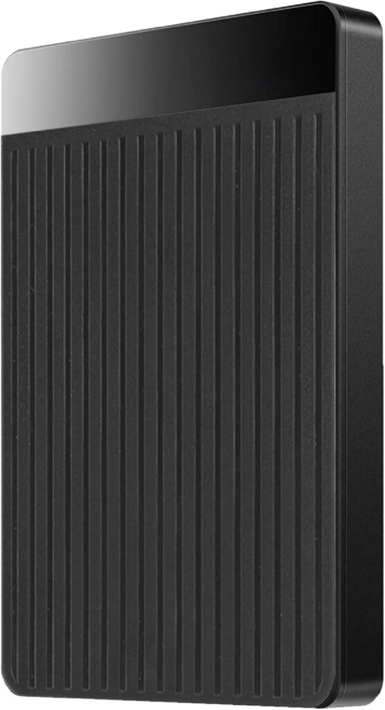 External Hard Drive 1TB USB 3.1 Type-c Ultra Slim HDD, Portable Hard Disk, Backup External Hard Drives – 2.5 inch Storage Compatible with PC, Laptop, Tablet, Gaming Console (Black)