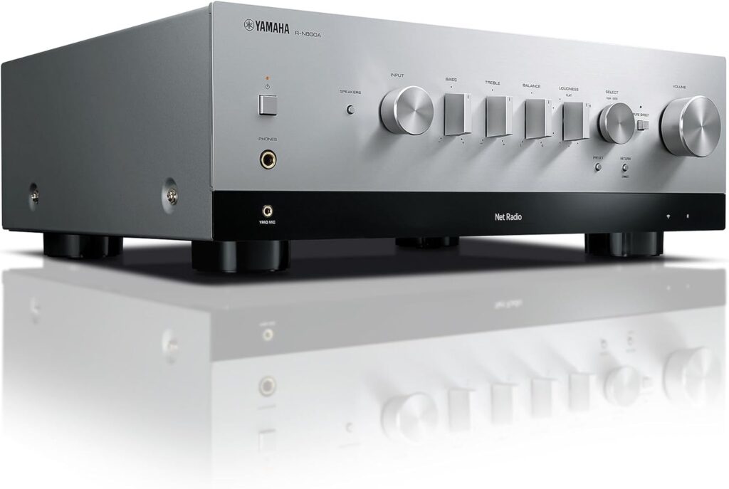 Yamaha R-N800A Network Receiver with Phono and Built-in DAC, Silver