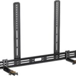 Perlegear Soundbar Mount, Sound Bar Mount with Holes/Without Holes, Sound Bar Mounts Under TV up to 15 lbs, Non-Slip Base Holder Extends 3.5” to 6”, Attach Speaker to TV or Wall