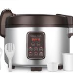 Commercial Large Rice Cooker & food warmer | 13.8QT/65 Cups cooked rice | 1350W Multi-function electric sushi rice cooker | LED Display | Timer Setting | Smart preset from 30 min-24 Hrs