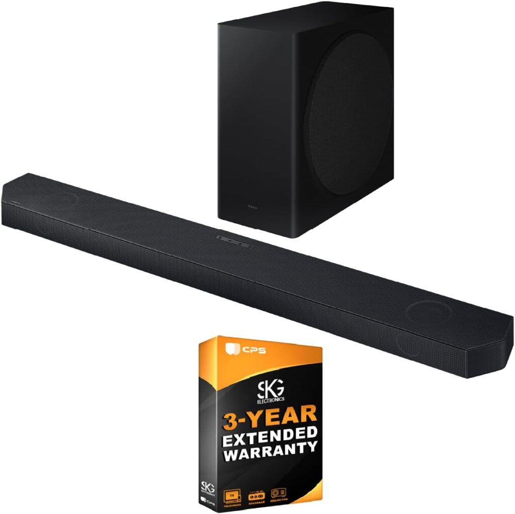 Samsung HW-QS730D Q-Series 3.1.2ch. Wireless Dolby Atmos Soundbar w/Q-Symphony, HW-QS730D/ZA (2024 Model) + 3 Year Extended Warranty